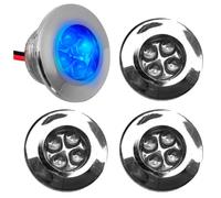 Simoni Racing SPL/4B Kit Bouton avec 4 LED Extérieur Bleu 4 Pièces