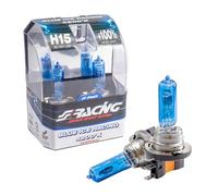 Simoni Racing SR BIRH15 Ampoule Halogène H15 12 V/55-15 W, set de 2, Bleu | set de 2 pièces ECE-R37