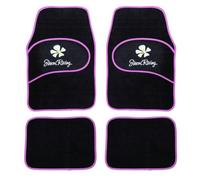 Simoni Racing Tapis de Sol Universel Daisy - Noir/Rose - 4 pièces