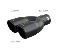 Simoni Racing Terminal En Acier Inoxydable Double Incliné Noir Chromé TRX/18N