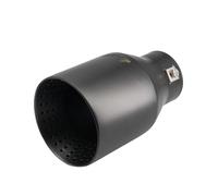 Simoni Racing TRX/112N Embout d'échappement universel, sortie unique ovale droite 89 mm, en acier inoxydable noir