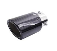 Simoni Racing TRX/119C - Embout d'Échappement Universel, Sortie Simple Inclinée 89 mm, Acier Inoxydable et Carbone