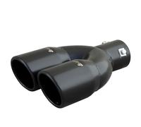 Simoni Racing TRX/18N Double Sortie Ronde en Acier Inoxydable Inclinée Universelle, Noir