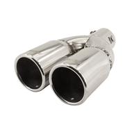 Simoni Racing enjoliveur d'échappement Rond Double INOX - Ø76xL230mm - Montage ->61mm, beige