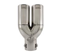 Simoni Racing enjoliveur d'échappement Rond Double INOX - Ø63xL220mm - Montage ->60mm, beige