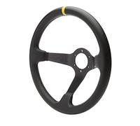 Simoni Racing Car/350P volant sport à pied en cuir, Noir/Jaune