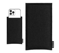 SimonPike Boston Étui de protection pour téléphone portable en feutre de laine Noir Compatible avec Samsung Galaxy S26 Plus | S25 Plus | S24 Plus | S23 Plus | S22 Plus (taille W)