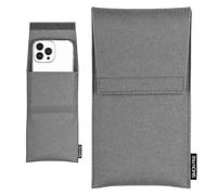 SimonPike Étui de protection, en feutre, compatible avec Apple iPhone 17 Pro Max, 16 Pro Max, 15/14/13 Pro Max (Taille S) - Gris éléphant - Pochette en feutre de laine pour téléphone portable et