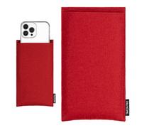 SimonPike Étui de protection en feutre, rouge, motif Boston pour téléphone portable, compatible avec Apple iPhone 17 Pro Max, 16 Pro Max, 15/14/13 Pro Max (Taille S)