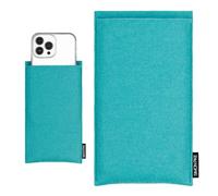 SimonPike Étui de protection pour Apple iPhone 17 Pro Max | 16 Pro Max | 15 Pro Max (taille M) | Boston Emeraude Étui en feutre de laine pour téléphone portable/smartphone