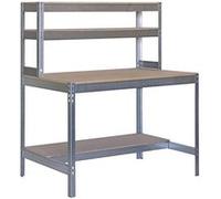 Etabli atelier Bois Métal 1440x900x750mm galva 4 niveaux agglo 400kg en kit (BT-1 900)
