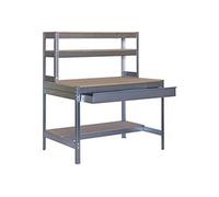 Simonrack Établi d’atelier BT1 - 600 kg, 1445×1210×610 mm, 3 étagères, galvanisé/bois