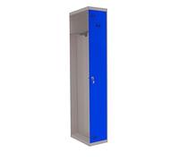 Simonrack Casier Vestiaire Metallique, 1 Porte, Supplémentaire, 2 Compartiments, Comprend la Clé, 1800x500x500 mm, Gris/Bleu - Simonlocker