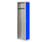Simonrack Casier Vestiaire Metallique, 1 Porte, Supplémentaire, Comprend la Clé, 1800x300x500 mm, Gris/Bleu - Simonlocker