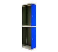 Simonrack Casier Vestiaire Metallique, 2 Portes, Supplémentaire, Comprend la Clé, 1800x300x500 mm, Gris/Bleu - Simonlocker