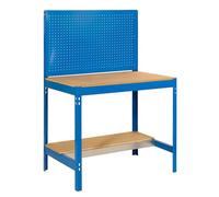 Simonrack – Établi d’atelier BT-2, panneau perforé, 600 kg, 1445×1210×610 mm, Bleu/Bois