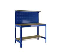 SimonRack – Kit établi SIMONWORK BT3 900, 1440x900x600 mm, charge 400 kg, Bleu/Bois