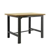 SimonRack Etabli d’Atelier, Capacité de Charge 600 kg, 865x1200x750 mm, Table de Travail Bricolage, Anthracite/Bois MDF - BT6