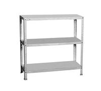 Simon Rack Étagère de Rangement et 3 Niveaux, 100 kg Capacité de Charge et Point de Flexion, 900x900x500 mm, Métal, Étagère Garage, Galvanisé - Comfort