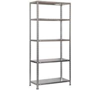 SimonRack Étagère de Rangement et 5 Niveaux, 75 kg Capacité de Charge et Point de Flexion, 1800x900x300 mm, Métal, Étagère Garage, Galvanisé - Advantage