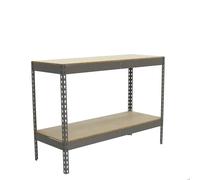 Simonrack - Étagère métallique 2 niveaux - 900 x 1500 x 750 mm - KIT SIMONFORTE - CHIPABOARD - Gris - Bois