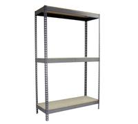 Simonrack - Étagère métallique 3 niveaux - 1500 x 1200 x 450 mm - KIT SIMONFORTE - CHIPABOARD - Gris - Bois
