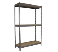 Simonrack - Étagère métallique 3 niveaux - 1500 x 1500 x 600 mm - KIT ECOFORTE CHIPBOARD - Gris - Bois