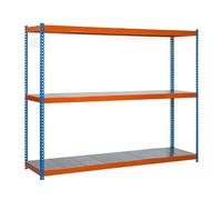 Simonrack - Étagère métallique 3 niveaux - 1500 x 1500 x 600 mm - KIT SIMONFORTE - Bleu - Orange - Galvanisé
