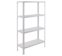 Simonrack - Étagère métallique 4 niveaux - 1600 x 1000 x 300 mm - KIT HOMECLICK WOOD PLUS - Blanc