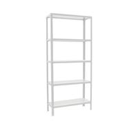 Simonrack - Étagère métallique 5 niveaux - 1800 x 1000 x 300 mm - KIT HOMECLICK WOOD PLUS - Blanc