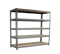 Simonrack - Étagère métallique 5 niveaux - 2000 x 2400 x 450 mm - KIT SIMONFORTE - CHIPABOARD - Gris - Bois