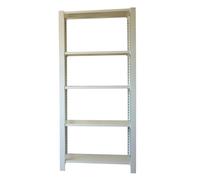 Simonrack - Étagère métallique 5 niveaux - 2100 x 900 x 300 mm - KIT OFFICLICK - WOOD I.M. - Blanc