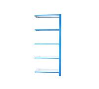 Simonrack - Étagère métallique 5 niveaux - 2100 x 900 x 400 mm - KIT OFFICLICK - WOOD A.M. - Bleu - Blanc