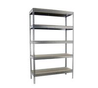 Simonrack - Étagère métallique 5 niveaux - 2500 x 1500 x 450 mm - KIT ECOFORTE - Chipboard - Galvanisé - Bois