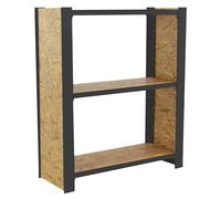 SimonRack Étagère métallique de Rangement, 3 étagères en Bois, Haute capacité Charge 200 kg, 1000 x 800 x 300 mm, couvercles latéraux, étagère de Bureau, Anthracite/Bois Osb