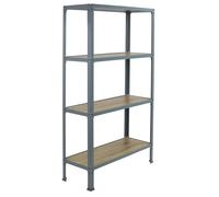 SimonRack Étagère métallique sans vis SIMONHOME Click Plywood Mini 4/300 800 Gris/chêne