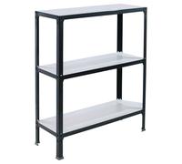 SimonRack Étagère métallique sans vis SIMONHOME Click Wood Mini 3/300 Antracita/Blanc