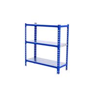 Simonrack Étagère Rangement 3 niveaux, 180 kg, 900x1000x400 mm, Bleu/Galvanisé
