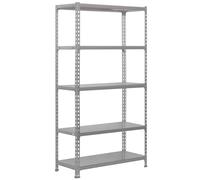 Simon Rack Étagère Rangement et 5 Niveaux, 180 kg Capacité de Charge et Point de Flexion, 2000x1000x500 mm, Étagère Charge Lourde, Étagère Garage, Gris/Galvanisé - Simonclick
