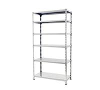 SimonRack Étagère Rangement et 6 Niveaux, 200 kg Capacité de Charge et Point de Flexion, 2500x1100x400 mm, Étagère Charge Lourde, Étagère Garage, Galvanisé - Simonclick