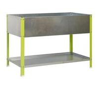SimonRack - Jardinière galva/vert 200L avec étagère - UrbanGarden Top 850x1200x600 Galva S Vert G