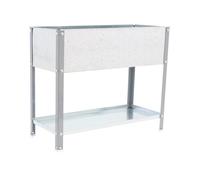 SimonRack Jardinieres Exterieures, Trous de Drainage, Capacité 140 L, 850x900x600 mm Gris/Galvanisé -Simon Garden