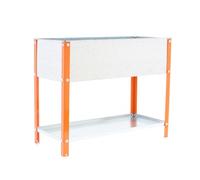 SimonRack Jardinieres Exterieures, Trous de Drainage, Capacité 140 L, 850x900x600 mm Orange/Galvanisé -Simon Garden