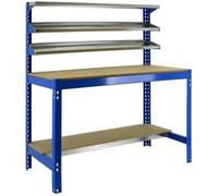 SimonRack - Kit Etabli 1440x900x600mm Charge 400Kg - SIMONWORK BT-1 900 BLEU/BOIS SIMONRA