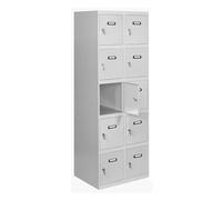 Vestiaire métallique monté 1800x600x500 - Gris - SIMON RACK - 8435104935286