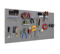 SimonRack Panneau Outils Mur, Organisateur Outils, Comprend 22 Crochets et 3 Supports 1500x600 mm, Gris - Simonwork