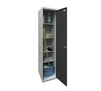 SimonRack Simonlocker Armoire à balais Multifonction, 1 Portes, 4 étagères, 1 800 x 400 x 400 mm, Gris/Anthracite