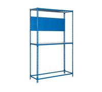 Etagère 3 plateaux bleu/zinc charge 200Kg/plateau KIT SIMONRACING PLUS 3/400 Simon Rack Bleu