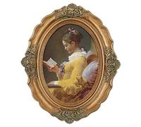 Simon's Shop 13x18 cm Cadre Photo Ovale Baroque 13x18 cm Cadre Photo de Mariage doré pour Affichage Mural et de Bureau