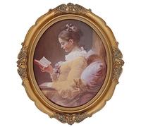 Simon's Shop Cadre Baroque Ovale 20x25 cm Cadre Vintage en Or pour Galerie Murale